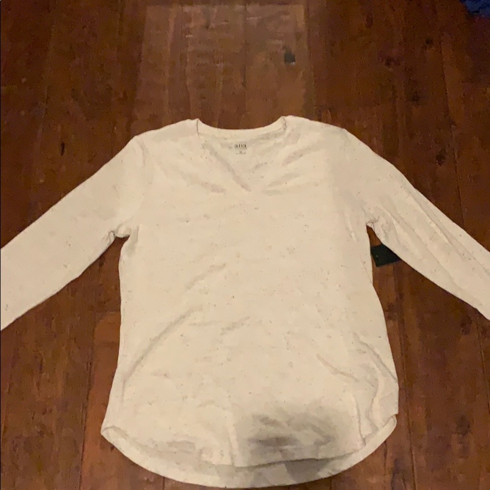 Oatmeal Heather v neck sweater